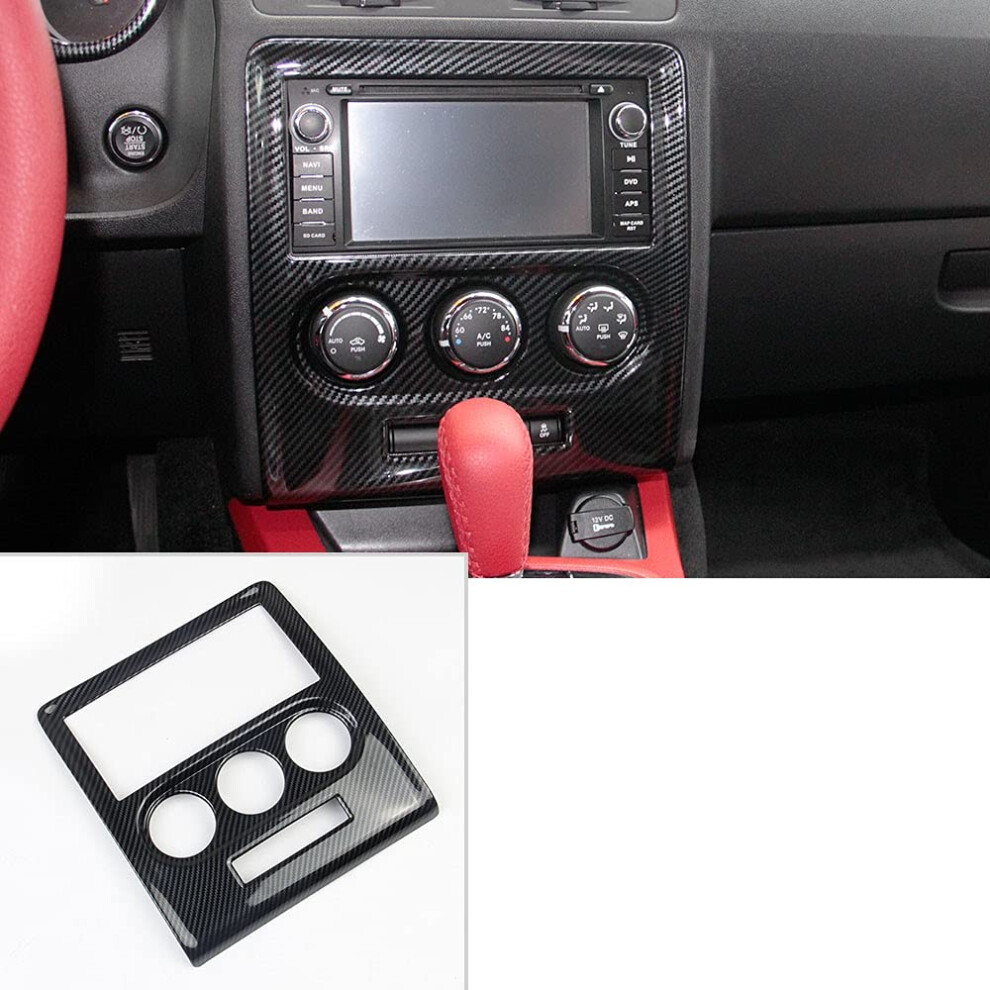 Korlot Carbon Fiber Central Dashboard Navigation Panel Cover Tirm For 2008-2014 Challenger 767410111992