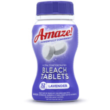 AMAZE! Ultra Concentrated Bleach Tablets for Laundry and Home Cleaning (32 Count Lavender)