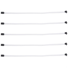 5 x 50 cm SATA 3.0 III SATA3 7-pinowy kabel danych do dysków SSD 6 Gb/s (biały)