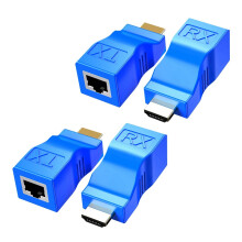 Lot de 2 rallonges vers convertisseur RJ45 pour décodeur HDTV 4K 2K