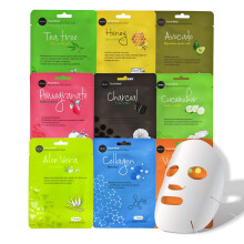 Celavi Essence Gesichtsmasken-Papierblatt, koreanische Hautpflege, feuchtigkeitsspendend, 9er-Pack (9er-Mix)