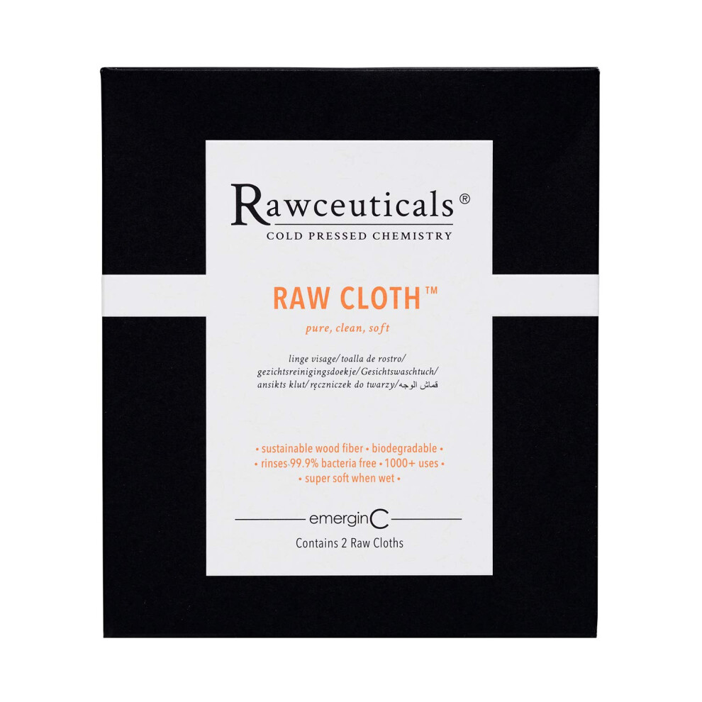 Emerginc Rawceuticals Raw Cloth - Opakovane Pou Iteln Cistiaca Utierka Na Tv R - Ekologick Cistiace Obr Sky Na Tv R (2 Obr Sky)-image