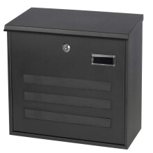 Mailboxes with Key Lock Wall Mounted Large Capacity Mailbox Black 13.6 x 4.3 x 12.8 Inch