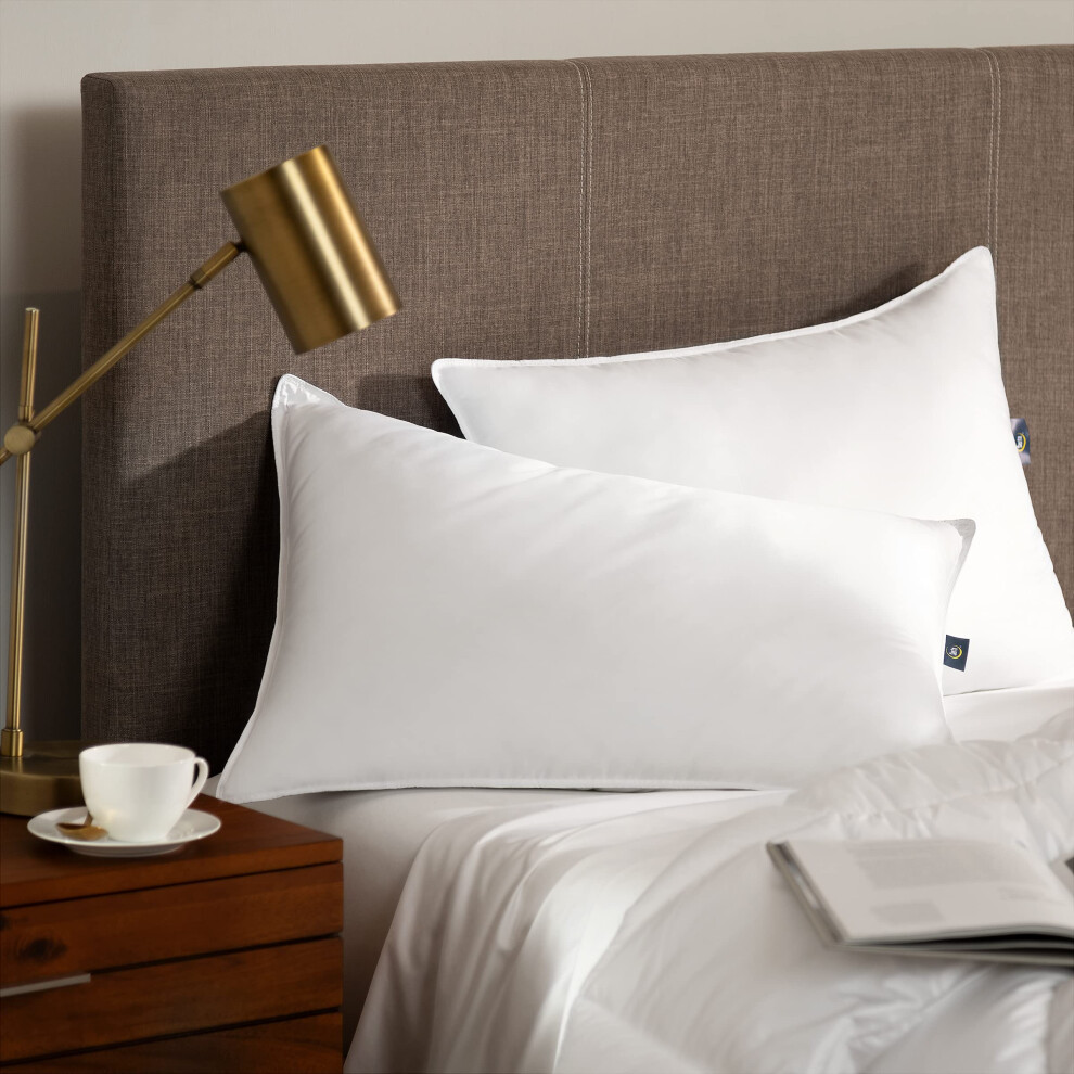 Serta Down Illusion Soft Hypoallergenic Firm Bed Pillows for Sleeping (2 Pack) King White