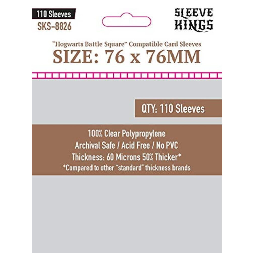 Premium-Kartenh Llen Kompatibel Mit Hogwarts Battle Square (76 Mm X 76 Mm), 110 H Llen Pro Packung-image