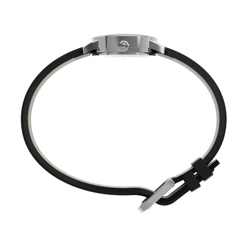 Timex Timex Women's Easy Reader 25mm Watch - Silver-Tone Case White Dial with Black Leather Strap 1