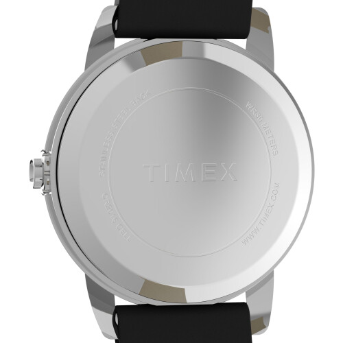 Timex Timex Women's Easy Reader 25mm Watch - Silver-Tone Case White Dial with Black Leather Strap 2