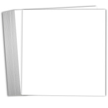 Hamilco White Cardstock Scrapbook Papel 12x12 PESO PESADO 120 LB CART O DE COBERTURA - 25 pacote