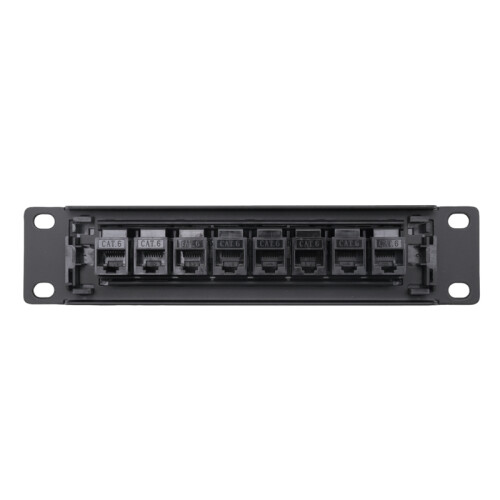 8 θύρα Straight-through CAT6 Patch Panel RJ45 Προσαρμογέας καλωδίου δικτύου 2