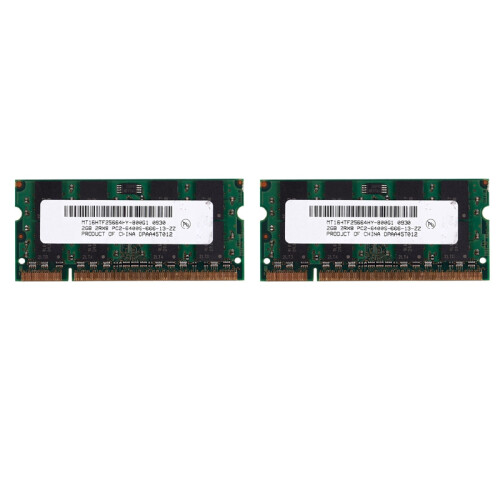 2X 2GB DDR2 PC2-6400 800MHz 200Pin 1,8V Μνήμη φορητού υπολογιστή SO-DIMM 1