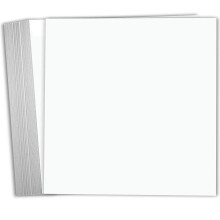 Hamilco Scrapbook-Papier aus weiem Karton, 12 x 12, schweres 100-Pfund-Einbandkarton  25er-Pack