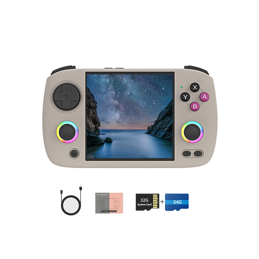Rg Cubexx Retro Handheld Games Console 32G+64G Rgb Joystick Gray 4851369272913