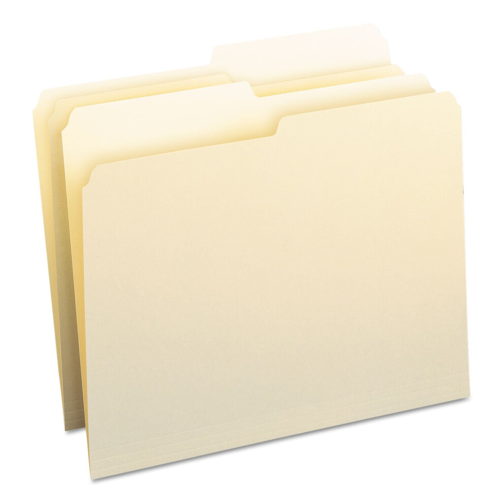 Photos - File Folder / Lever Arch File Smead File Folder 1/2-Cut Tab Assorted Positions Letter Size Manila 100 per Box  10320 (10320)