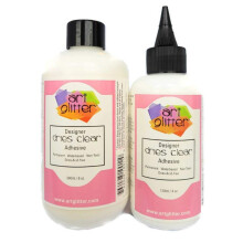 Art Glitter Designer Dries Clear Adhesive 8 oz Nachf   llpackung & 4 oz mit Applikatorspitze, mehrfarbig