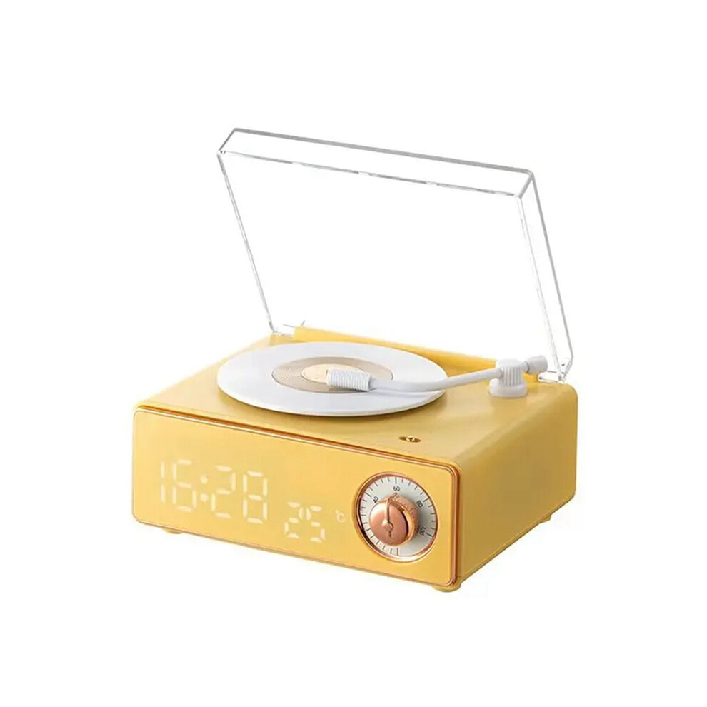 New Arrival Retro Record Player Alarm Clock Audio Speaker 4851369274115