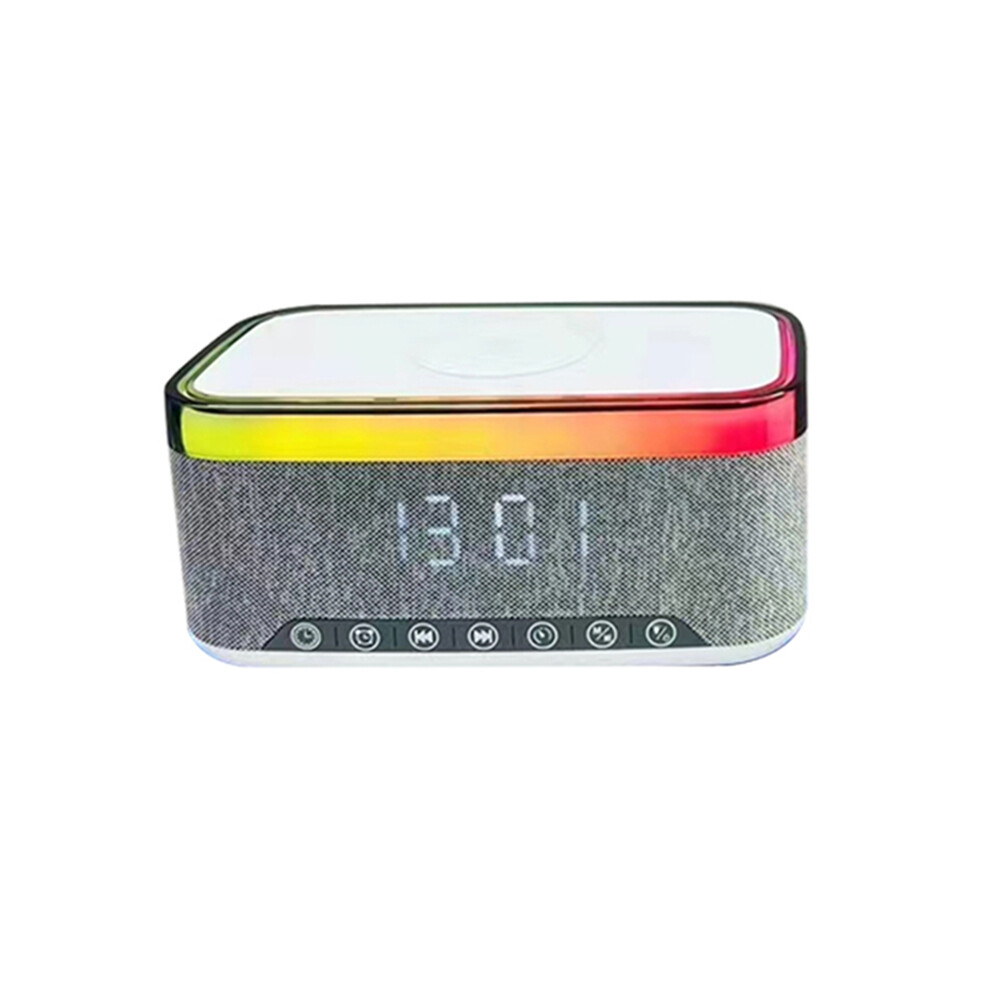Bluetooth Speaker With Charging Led And Alarm Clock- White 4851369274061