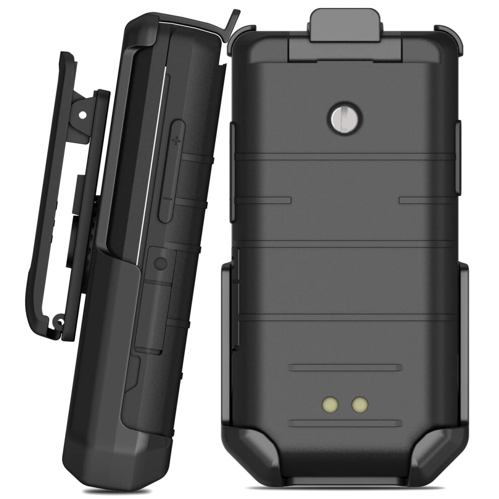Holster For Cat S22 Flip Phone Nakedcellphone [Rotating/Ratchet] Belt Clip Holder Case Black 795777878005