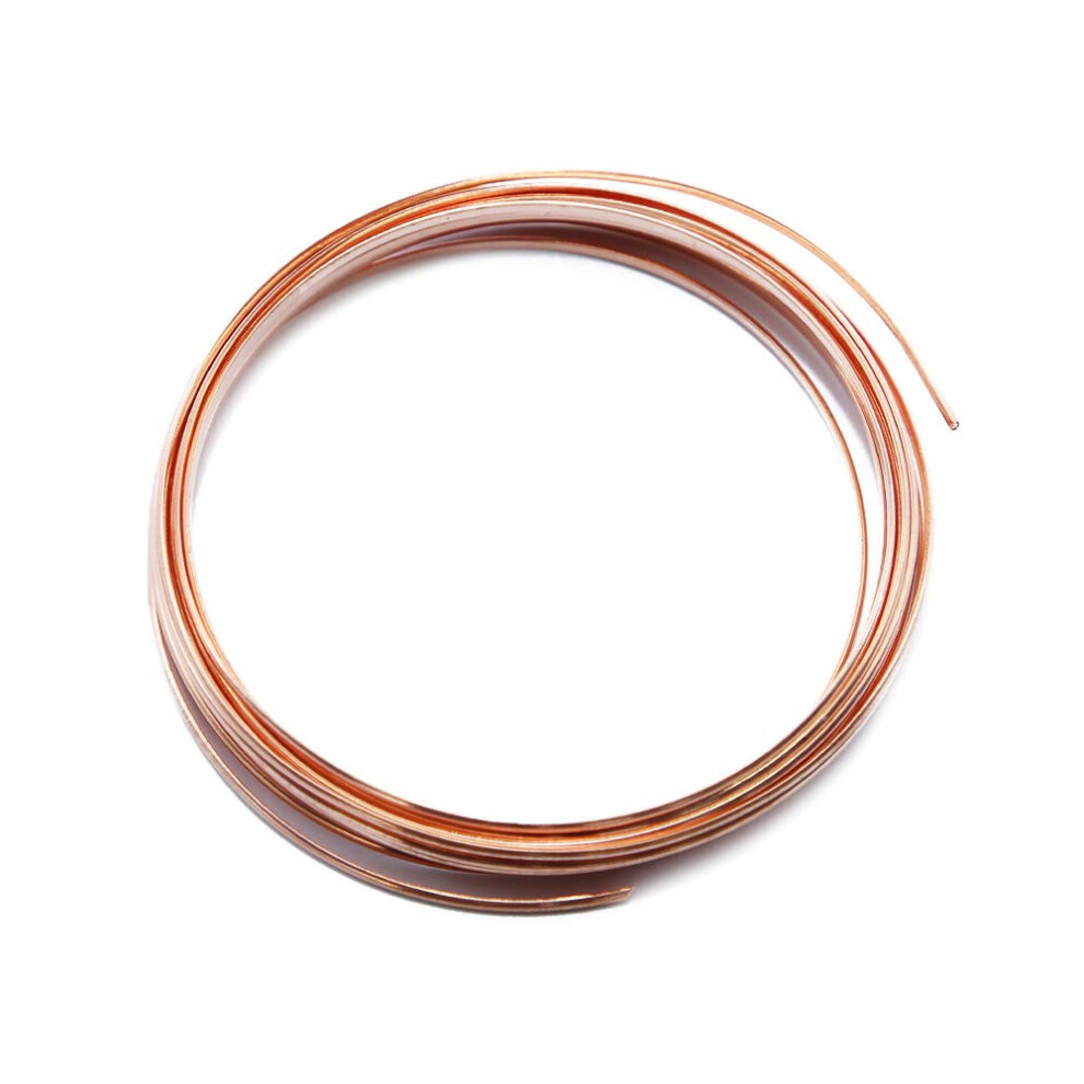 Craftwire Usa Solid Bare Copper Wire Half Round Bright Dead Soft 10 Feet 16 Gauge (Choose 12 To 18 Ga.)