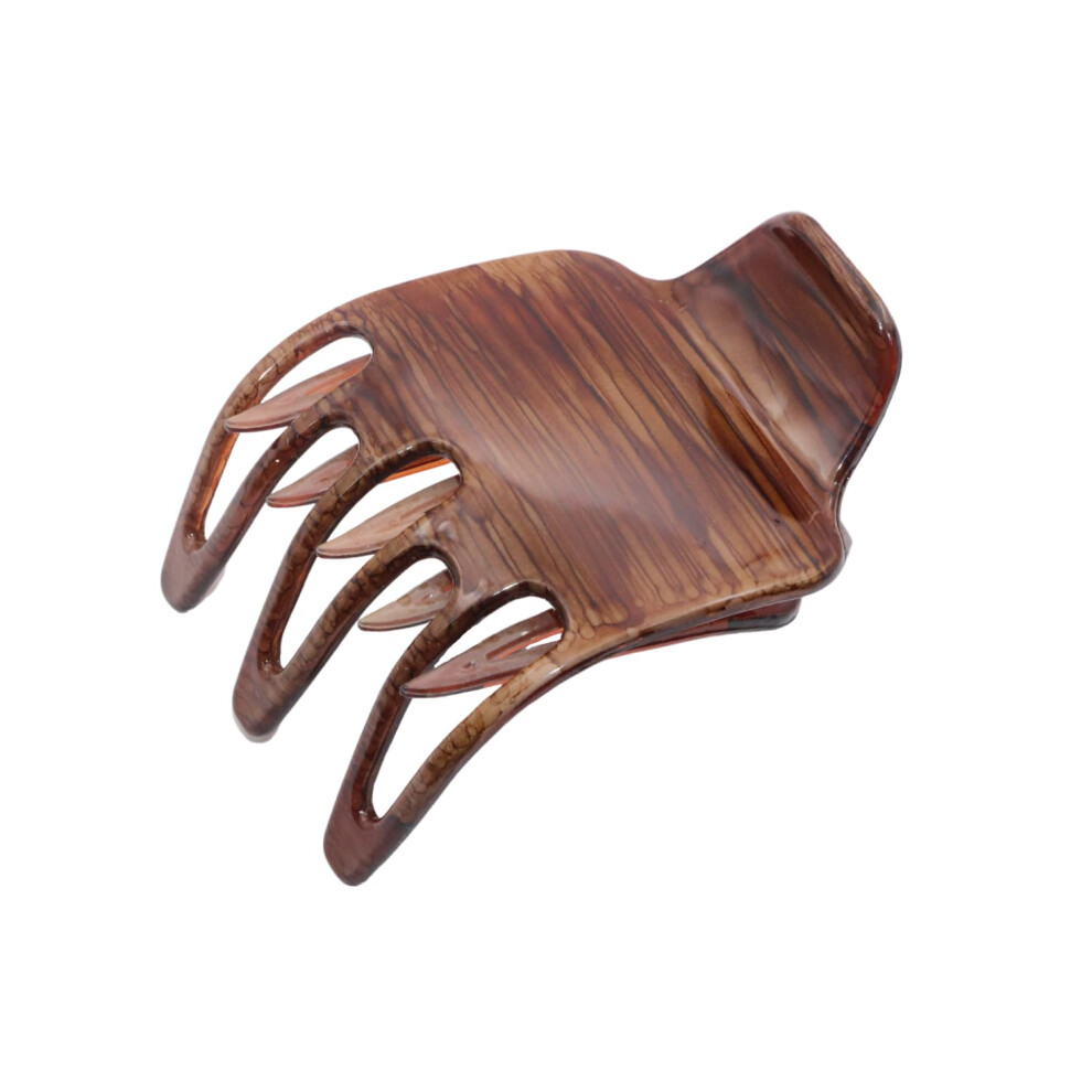 Pinza Para El Pelo Parcelona French Paw Con Mechas Marrones, Lateral Ancho, Para Yoga (Mechas Marrones)-image