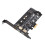 Dual USB3.0 & Type-C M.2 PCIe Adapter M2 SSD SATA B Key to PCI-E 4