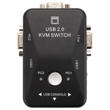 Comutador USB KVM com 2 portas VGA SVGA Box 2.0 Mouse e teclado