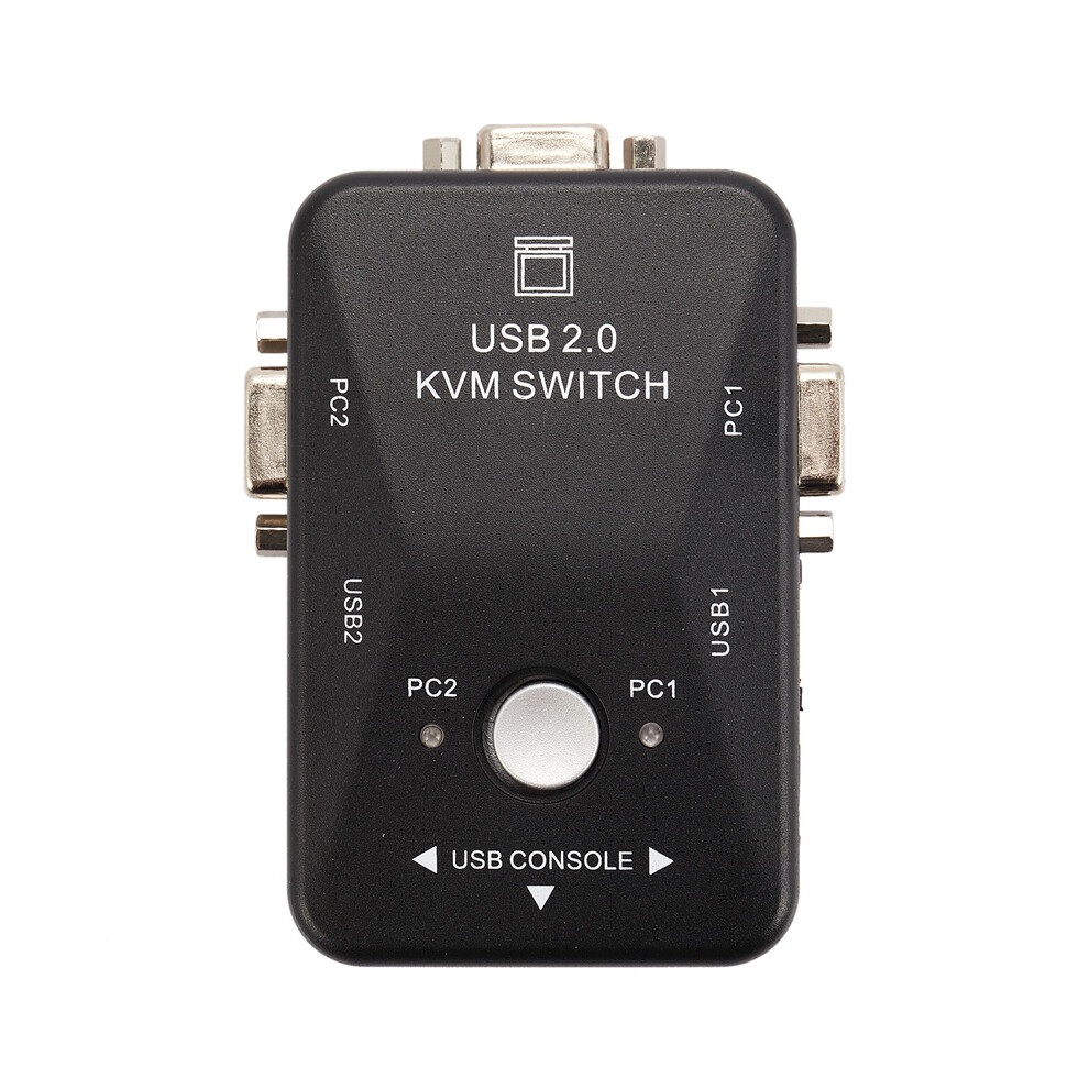 Usb Kvm Switch Switcher 2 Port Vga Svga Box 2.0 Mouse Keyboard 4851369277031