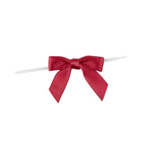 Reliant Ribbon 5171-90803-2X1 satiinikierrettävät rusetit – pienet rusetit, 5/8 tuumaa x 100 kpl, punainen