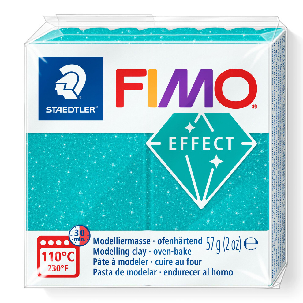 Staedtler 8010-392 Fimo Effect Oven-Hardening Polymer Modelling Clay - Galaxy (57G) Turquoise