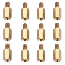 50 szt. mosiężnych dystansów sześciokątnych do płyt głównych PC PCB M3 7+4 mm