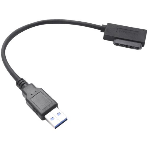 Καλώδιο προσαρμογέα CD/DVD φορητού υπολογιστή USB 3.0 σε 7+6 13 ακίδων Slimline SATA 1