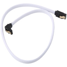 50 cm SATA 3.0 III SATA3 7-pinový 6 Gb/s datový kabel s nylonovým oplečením (bílý)