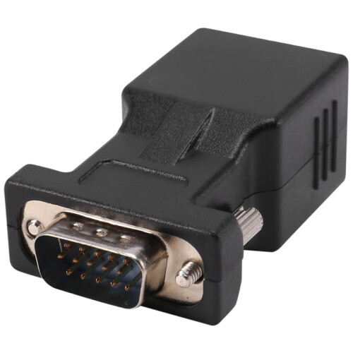 Extensor VGA Macho para LAN CAT5 CAT6 RJ45 Cabo Adaptador de Rede