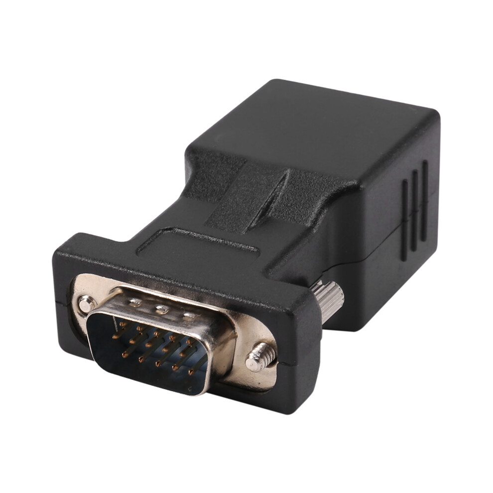 Vga Extender Male To Lan Cat5 Cat6 Rj45 Network Cable Adapter 4851369277789