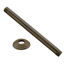 Westbrass 1/2"""" IPS x 6"""" mennyezetre szerelheto zuhanykar karimaolajjal, drzslt bronz D3606A-12