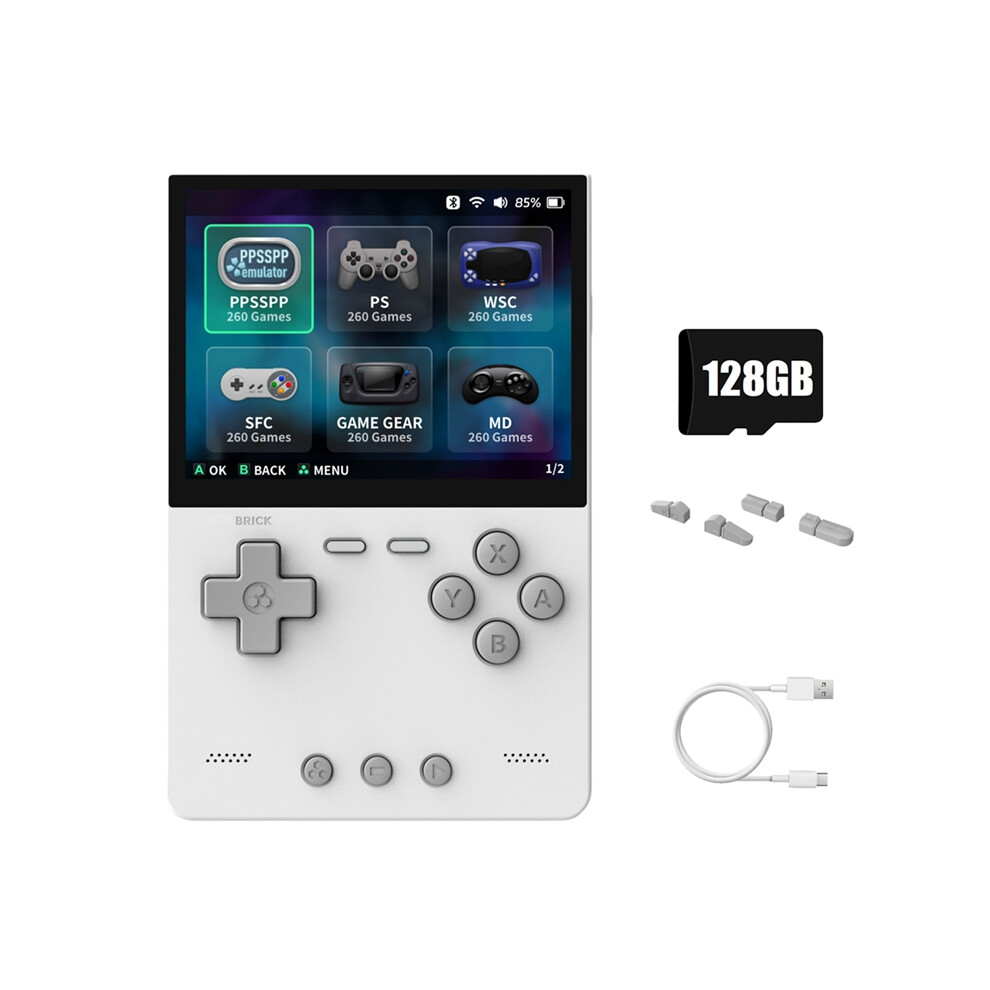 Brick Handheld Game Console 128Gb Portable Linux Video B 4851369282011