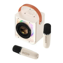 Mini-Karaoke-Maschinen-Set, Bluetooth-Lautsprecher, buntes Licht, Surround B