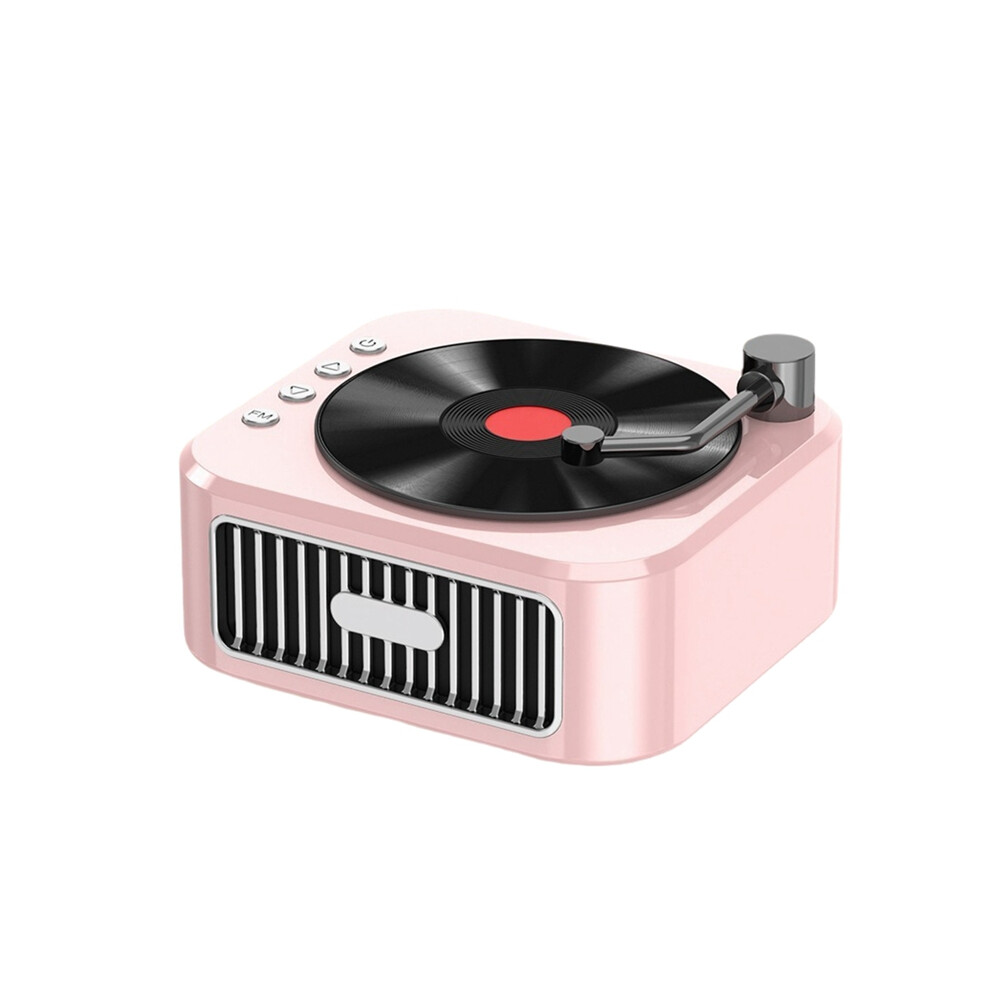 Bluetooth 5.3 Speaker 18Th Century Phonograph Style Pink 4851369280215