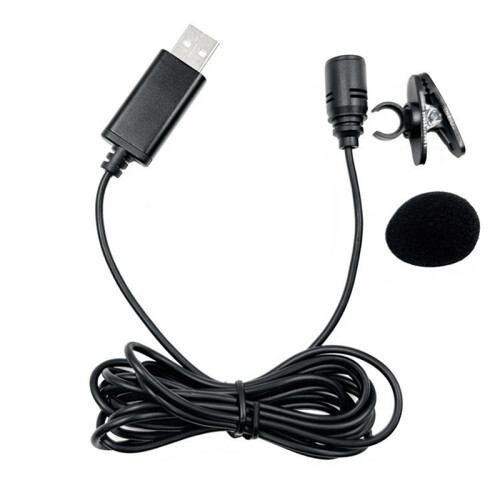USB Lavalier Reversmicrofoon Omnidirectionele Bedrade Clip-On Microfoon Handsfree Stekker en Speel voor Computer PC Laptop 2M 2