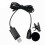 USB Lavalier Reversmicrofoon Omnidirectionele Bedrade Clip-On Microfoon Handsfree Stekker en Speel voor Computer PC Laptop 2M 4