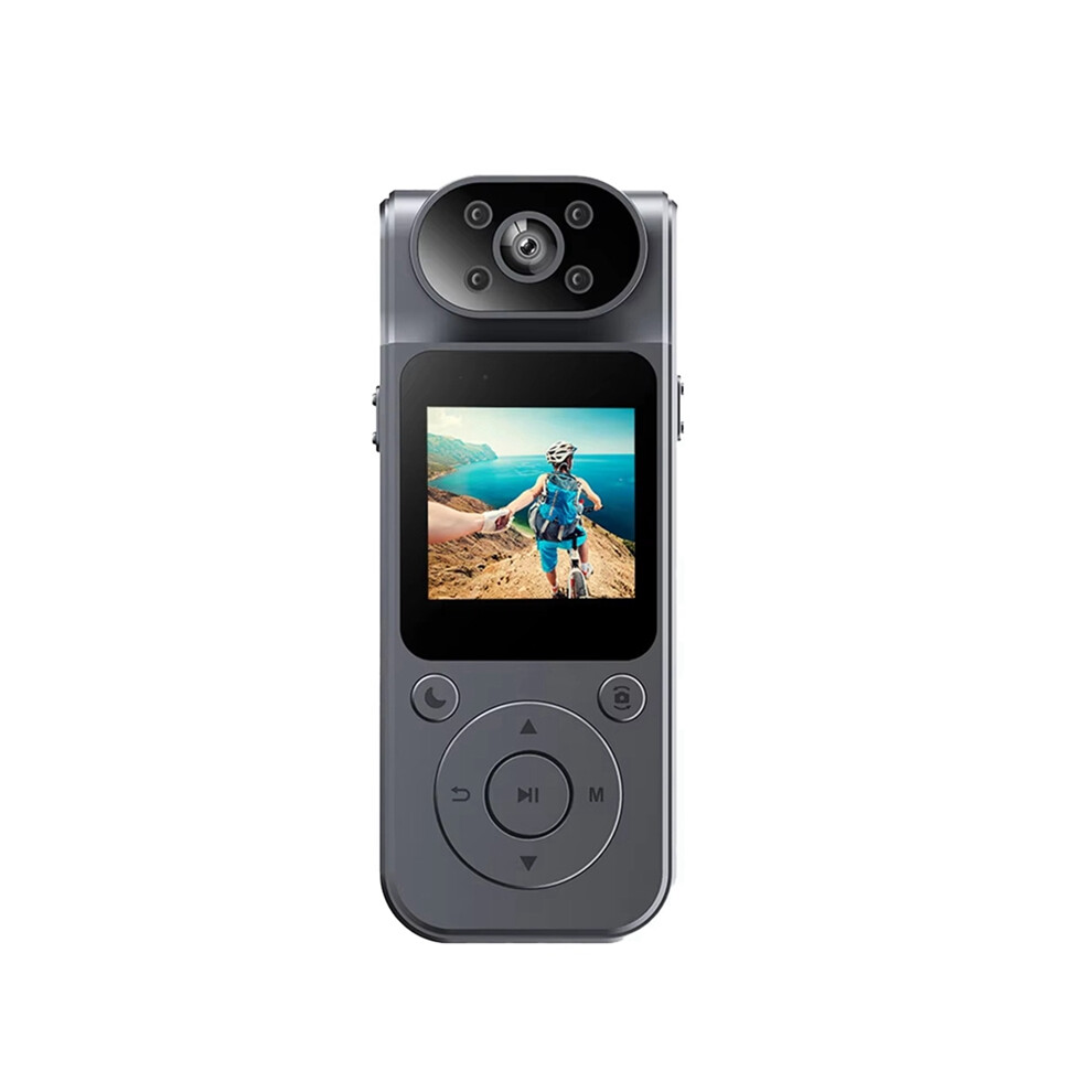 Caméra numérique portable 1080P avec lentille Giratária, Esportiva, Gravador de Voz, Corporal para Jornalistas e Aventureiros, B
