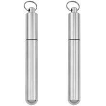 Haidong b?rbar tandstikkasse med n?glering af metal tandstikker til udend?rs rejser (2 stk)