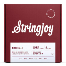 Stringjoy NB1152 Naturals Phosphor Bronze akusztikus gitrhrok 11-52 tarts szuperknnyu akusztikus gitrhrok Prmium gitrhrok Acoustic 6 hros k