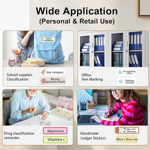 Portable Label Maker P12 Wireless Bluetooth for Storage Office Home,B 2