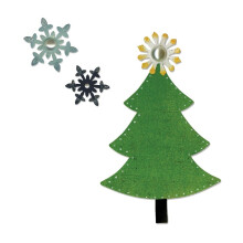 Machine de d   coupe Sizzix 658181 Bigz avec matrice Sizzlits en bonus Arbre et flocons de neige multicolores