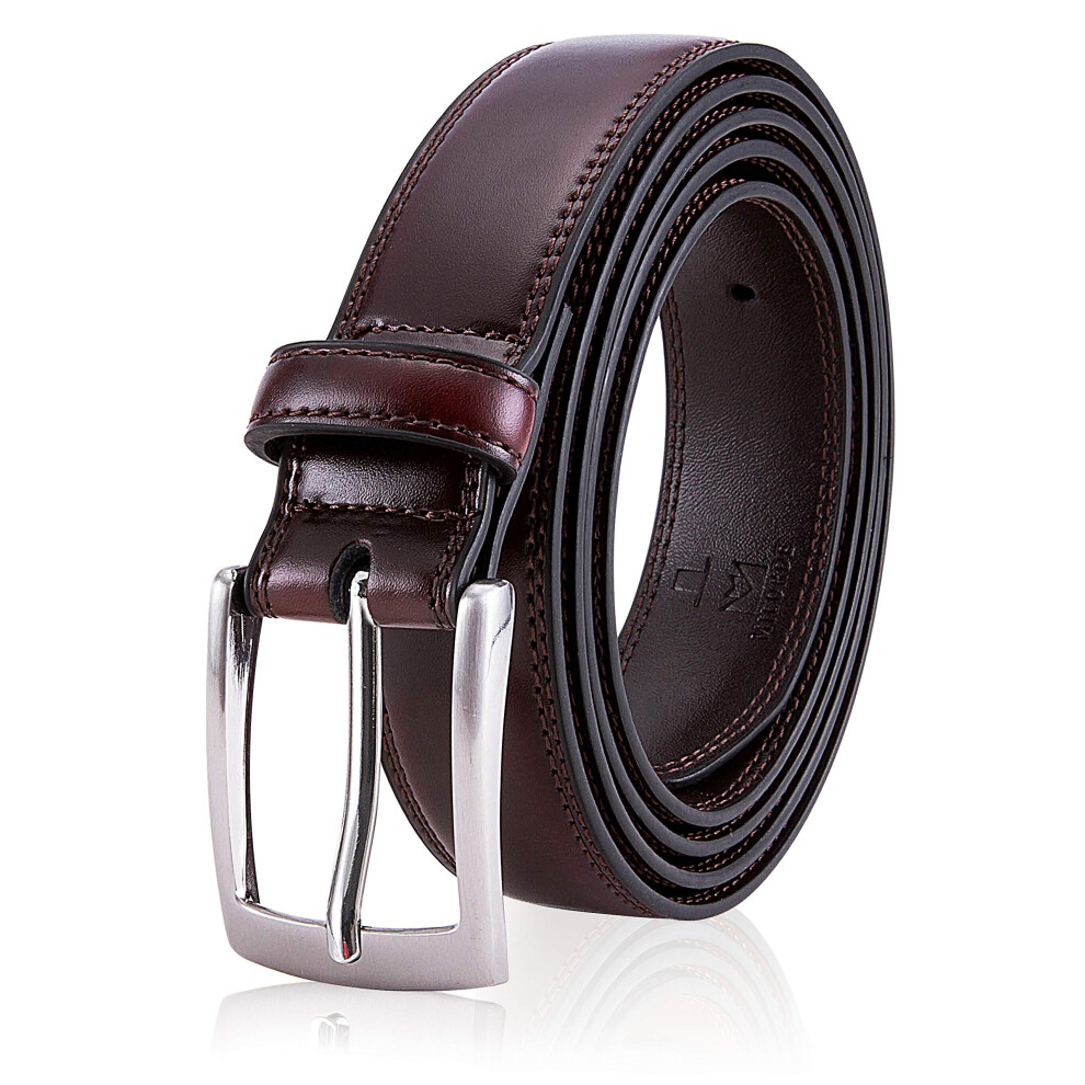 Ceinture de golf MILORDE, design tendance et classique, pour tenue habill  e et d  contract  e (taille 46 (tour de taille 44) acajou)