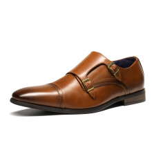 Bruno Marc Men's Dress Loafer Shoes Monk Strap Slip On Loafers Camel Size 13 M US Hutchingson_2