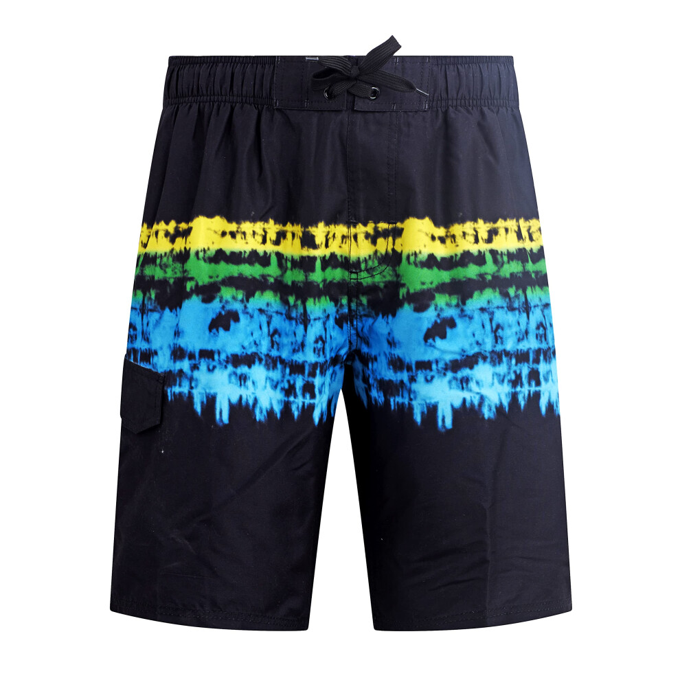 Maillot de bain Kanu Surf Standard Infinite pour homme (tailles standard et longues) Prism BlackBlue Medium