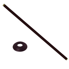 Westbrass 1/2"""" IPS x 24"""" mennyezetre szerelheto zuhanykar karimval olajjal drzslt bronz D3624A-12