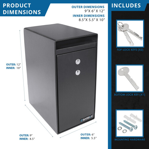 BARSKA Barska Ax13558 Dual Key Depository Saf 1