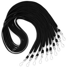 MIFFLIN-USA Bulk platte lanyards voor ID-badges (zwart 36 inch, 100 stuks) Comfortabele nekbanden